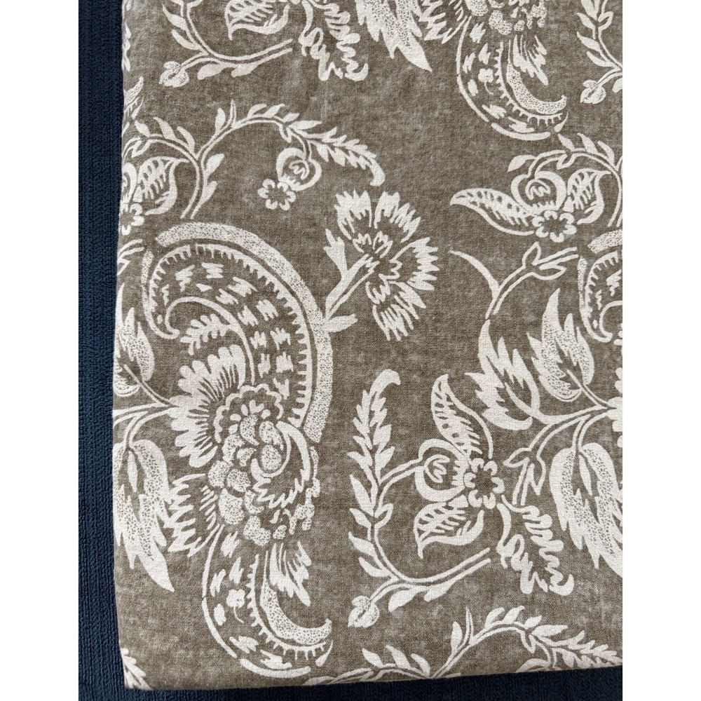 Pottery Barn Alessandra Scroll King Size Duvet Cover Linen Blend Taupe Gray 2015